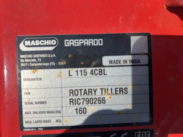 Maschio Gaspardo L115 4CBL - Talajmaró: 5 kép. Maschio Gaspardo L115 4CBL - Talajmaró: 5 kép.