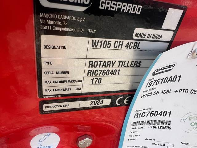 Maschio Gaspardo W105 CH 4CBL - Talajmaró: 5 kép. Maschio Gaspardo W105 CH 4CBL - Talajmaró: 5 kép.
