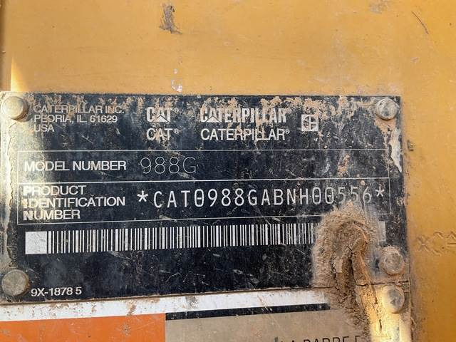 CAT 988G - Gumikerekes homlokrakodó: 5 kép. CAT 988G - Gumikerekes homlokrakodó: 5 kép.