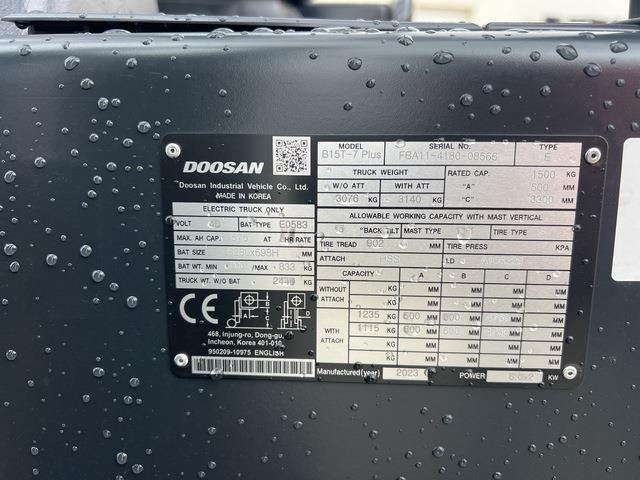 Doosan B15T-7 PLUS - Elektromos targonca: 5 kép. Doosan B15T-7 PLUS - Elektromos targonca: 5 kép.