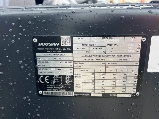 Doosan B20T-7 PLUS - Elektromos targonca: 5 kép. Doosan B20T-7 PLUS - Elektromos targonca: 5 kép.