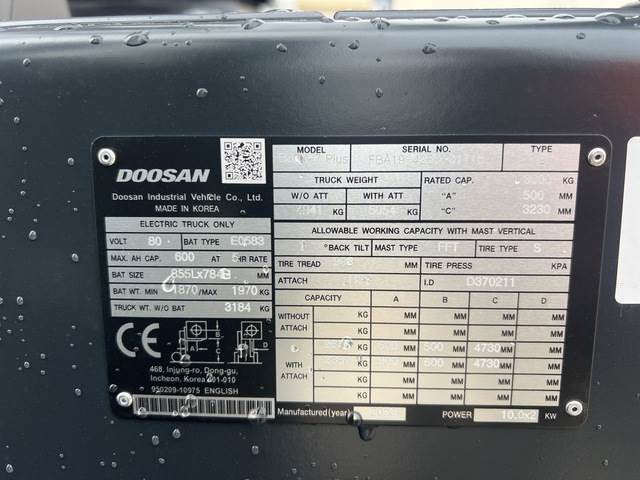 Doosan B30X-7 PLUS - Elektromos targonca: 5 kép. Doosan B30X-7 PLUS - Elektromos targonca: 5 kép.