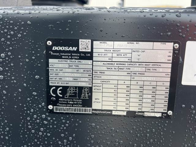 Doosan B30X-7 PLUS - Elektromos targonca: 5 kép. Doosan B30X-7 PLUS - Elektromos targonca: 5 kép.