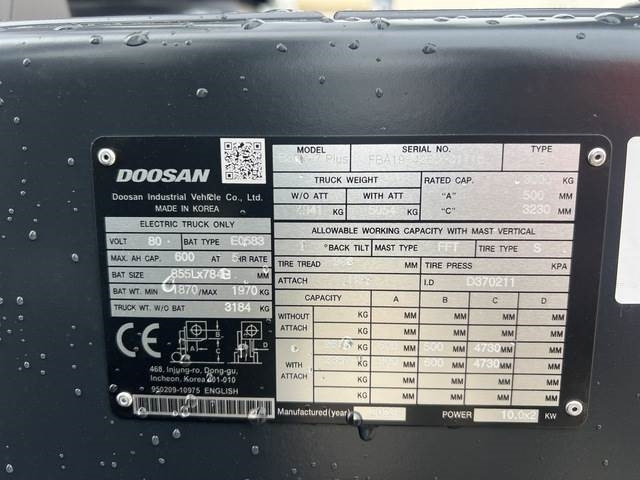 Doosan B30X-7 PLUS - Elektromos targonca: 5 kép. Doosan B30X-7 PLUS - Elektromos targonca: 5 kép.