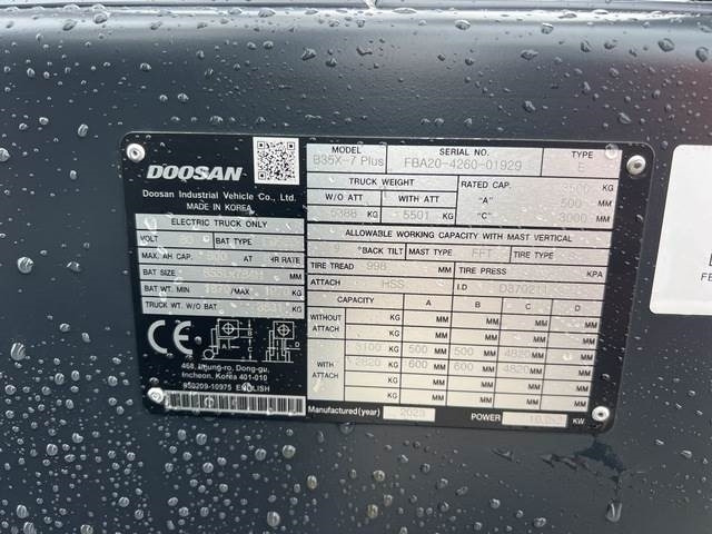 Doosan B35X-7 PLUS - Elektromos targonca: 5 kép. Doosan B35X-7 PLUS - Elektromos targonca: 5 kép.