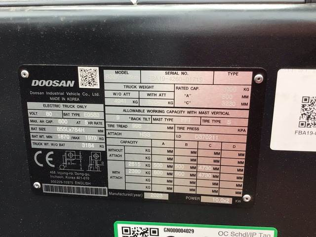 Doosan B30X-7 PLUS - Elektromos targonca: 5 kép. Doosan B30X-7 PLUS - Elektromos targonca: 5 kép.