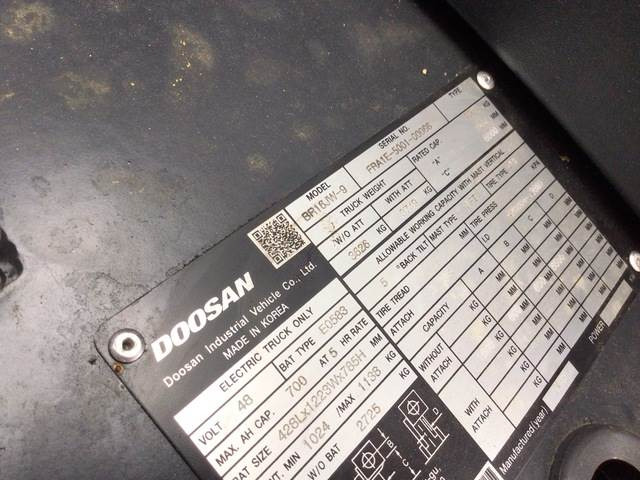Doosan BR16JW-9 - Tolóoszlopos targoncá: 5 kép. Doosan BR16JW-9 - Tolóoszlopos targoncá: 5 kép.