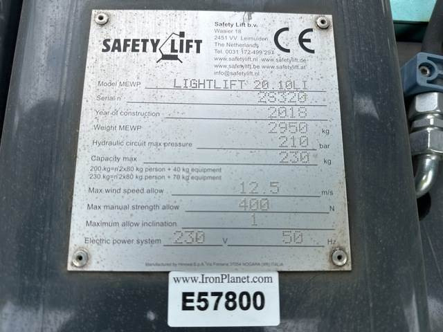 Hinowa Lightlift 20.10LI - Személyemelő: 5 kép. Hinowa Lightlift 20.10LI - Személyemelő: 5 kép.