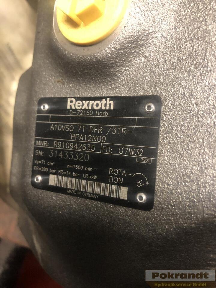 Rexroth A10VSO71DFR 31R PPA12N00 - Hidraulikus szivattyú: 2 kép. Rexroth A10VSO71DFR 31R PPA12N00 - Hidraulikus szivattyú: 2 kép.