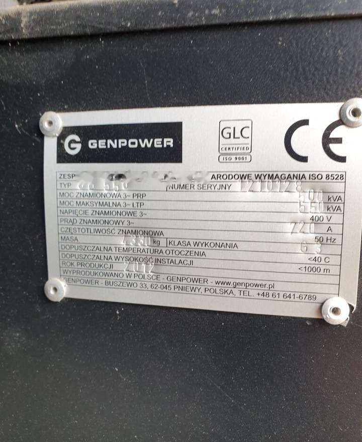 Új Áramfejlesztő MAN MAN Generator Set Stamford 640 KW 800 KVA Diesel, 2017 Model, 931 HP, 8000 kg, Low Hours, For Sale in Poland: 35 kép.