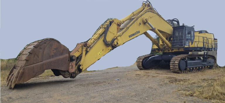 Komatsu PC1100 – excavator / Kettenbagger - Kotrógép: 1 kép. Komatsu PC1100 – excavator / Kettenbagger - Kotrógép: 1 kép.