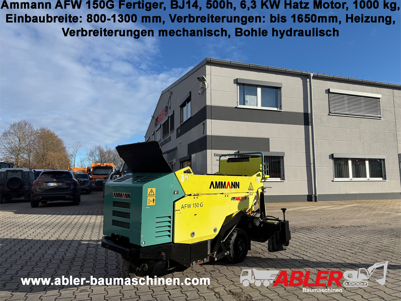 Ammann AFW 150G Gehwegfertiger - Kotrógép: 1 kép. Ammann AFW 150G Gehwegfertiger - Kotrógép: 1 kép.