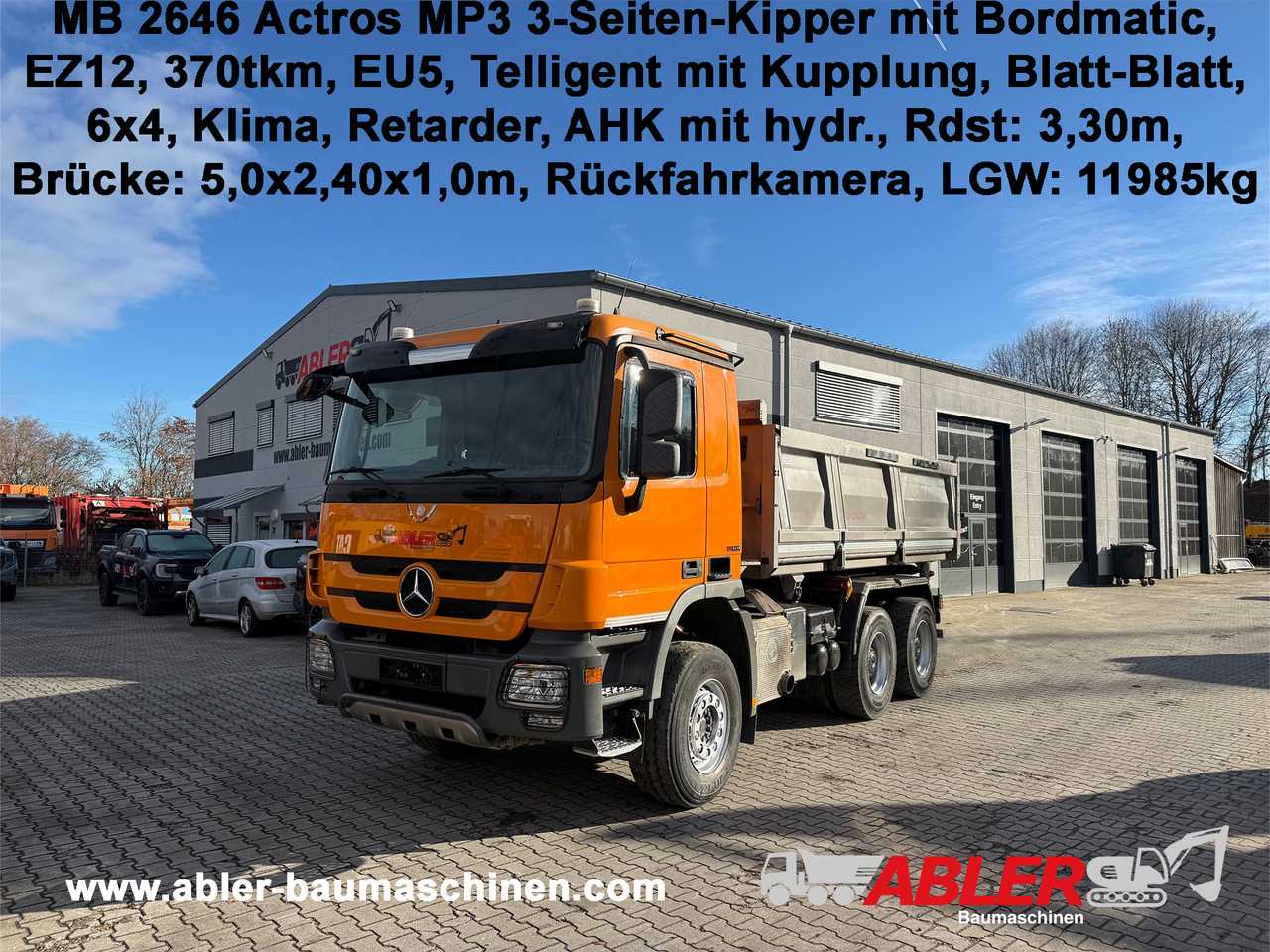 Mercedes-Benz 2646 Actros MP3 3-Seiten Kipper mit Bordmatic - Egyéb gépek: 1 kép. Mercedes-Benz 2646 Actros MP3 3-Seiten Kipper mit Bordmatic - Egyéb gépek: 1 kép.
