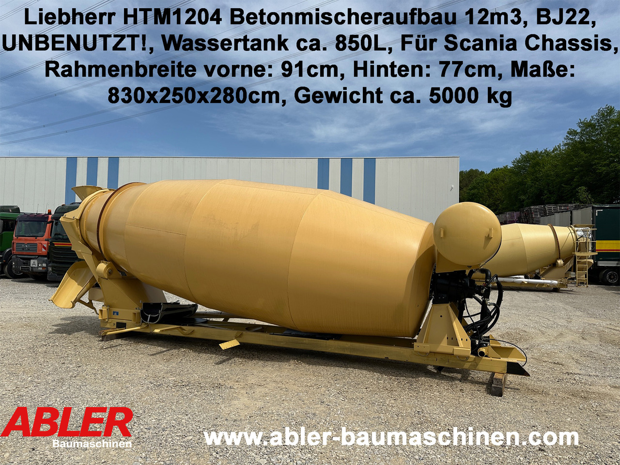 Liebherr HTM1204 Betonmischer Aufbau 12 m3 UNBENUTZT - Mixerdob: 1 kép. Liebherr HTM1204 Betonmischer Aufbau 12 m3 UNBENUTZT - Mixerdob: 1 kép.