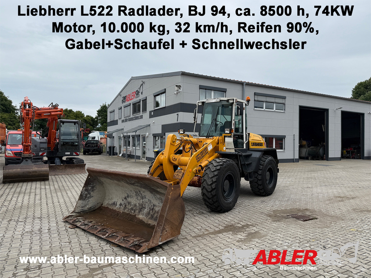 Liebherr L522 Radlader - Gumikerekes homlokrakodó: 1 kép. Liebherr L522 Radlader - Gumikerekes homlokrakodó: 1 kép.