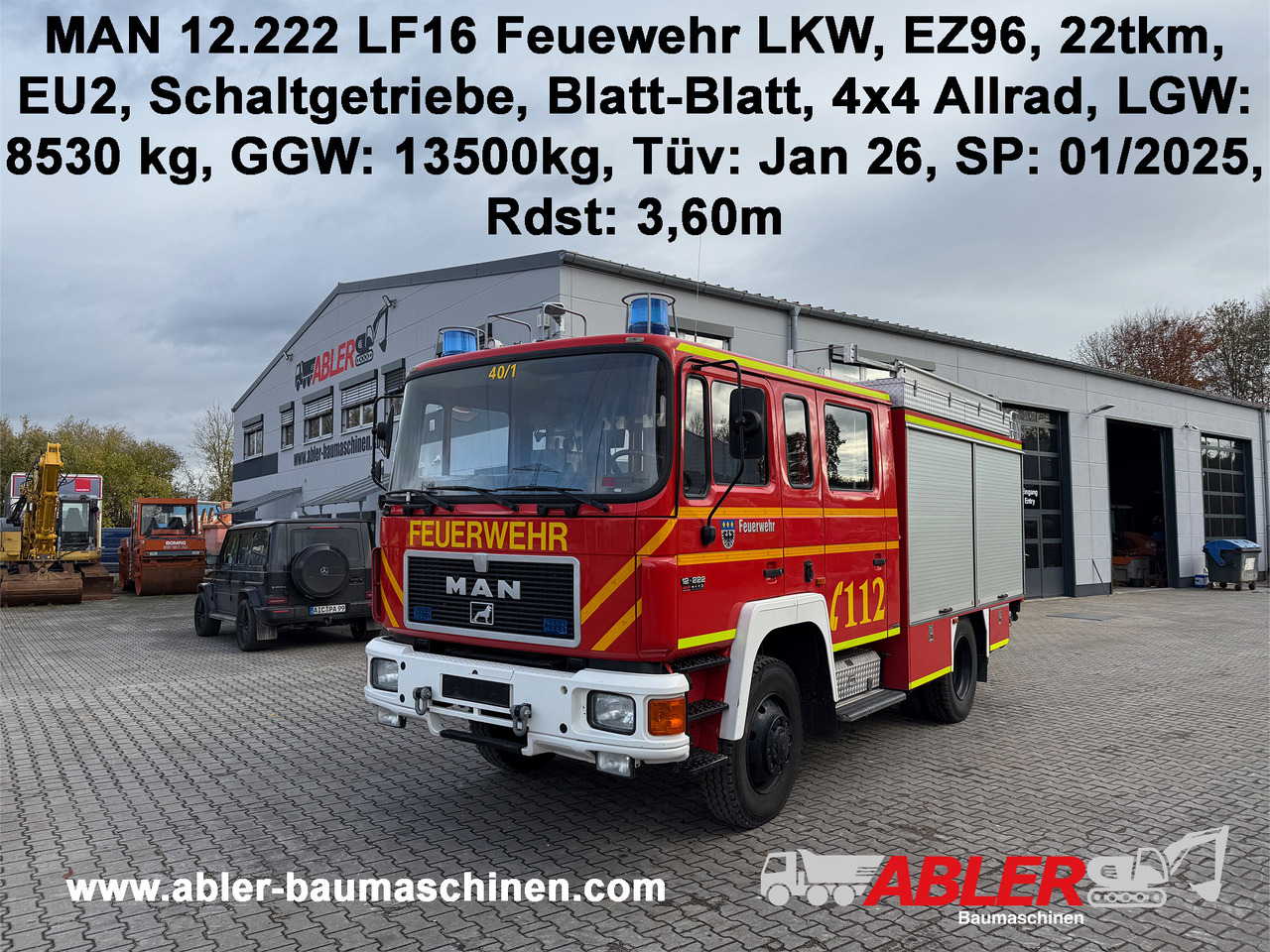 MAN 12.222 LF16 Feuerwehr-LKW - Tűzoltóautó: 1 kép. MAN 12.222 LF16 Feuerwehr-LKW - Tűzoltóautó: 1 kép.