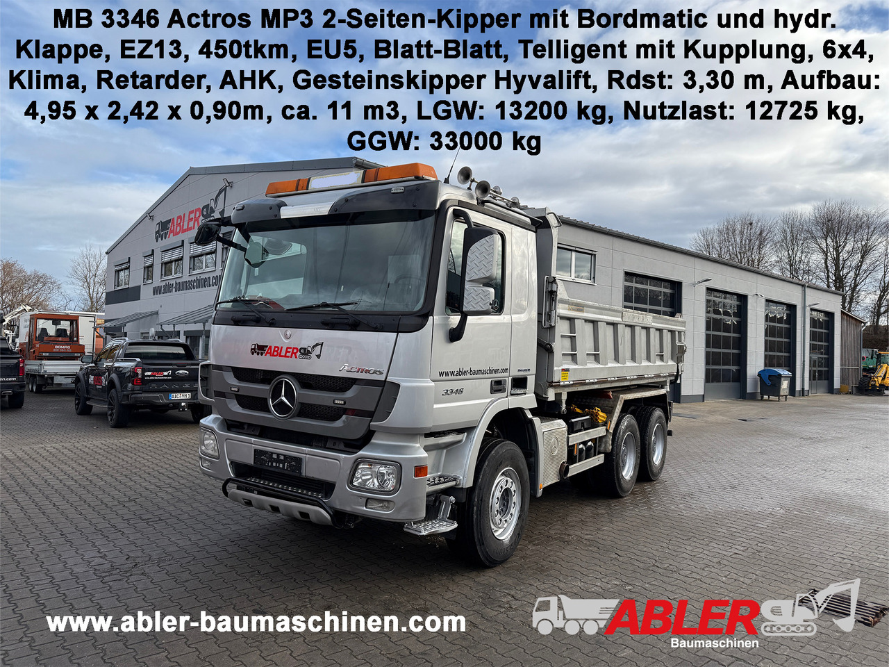 Mercedes-Benz 3346 Actros MP3 2-Seiten Kipper Bordmatic Klima Retarder - Billenőplatós teherautó: 1 kép. Mercedes-Benz 3346 Actros MP3 2-Seiten Kipper Bordmatic Klima Retarder - Billenőplatós teherautó: 1 kép.