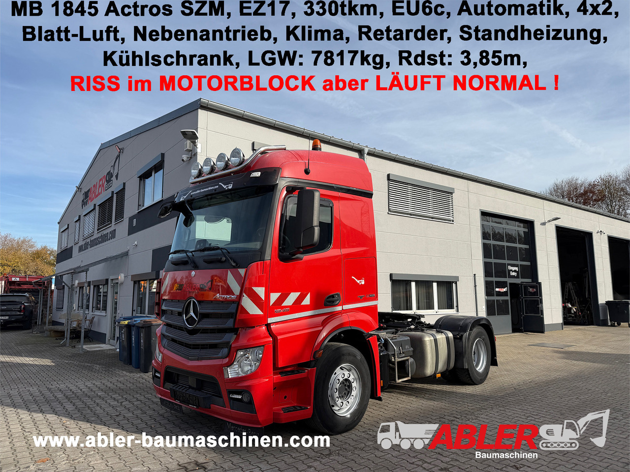 Mercedes-Benz 1845 Actros SZM Klima Retarder Nebenantrieb - Nyergesvontató: 1 kép. Mercedes-Benz 1845 Actros SZM Klima Retarder Nebenantrieb - Nyergesvontató: 1 kép.