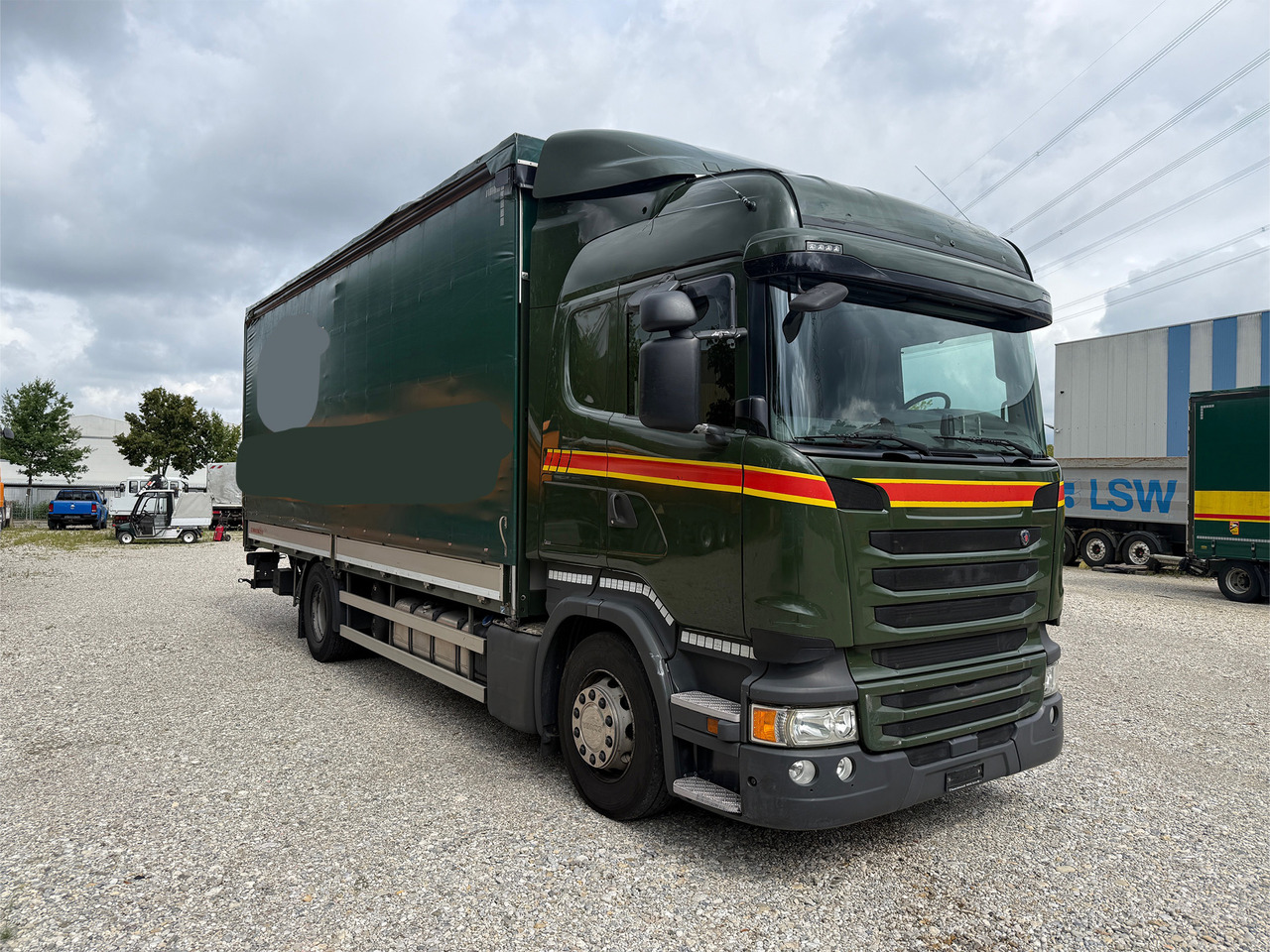 Scania R450 Gardine+Bordwand+Edscha AHK LBW - Ponyvás teherautó: 3 kép. Scania R450 Gardine+Bordwand+Edscha AHK LBW - Ponyvás teherautó: 3 kép.