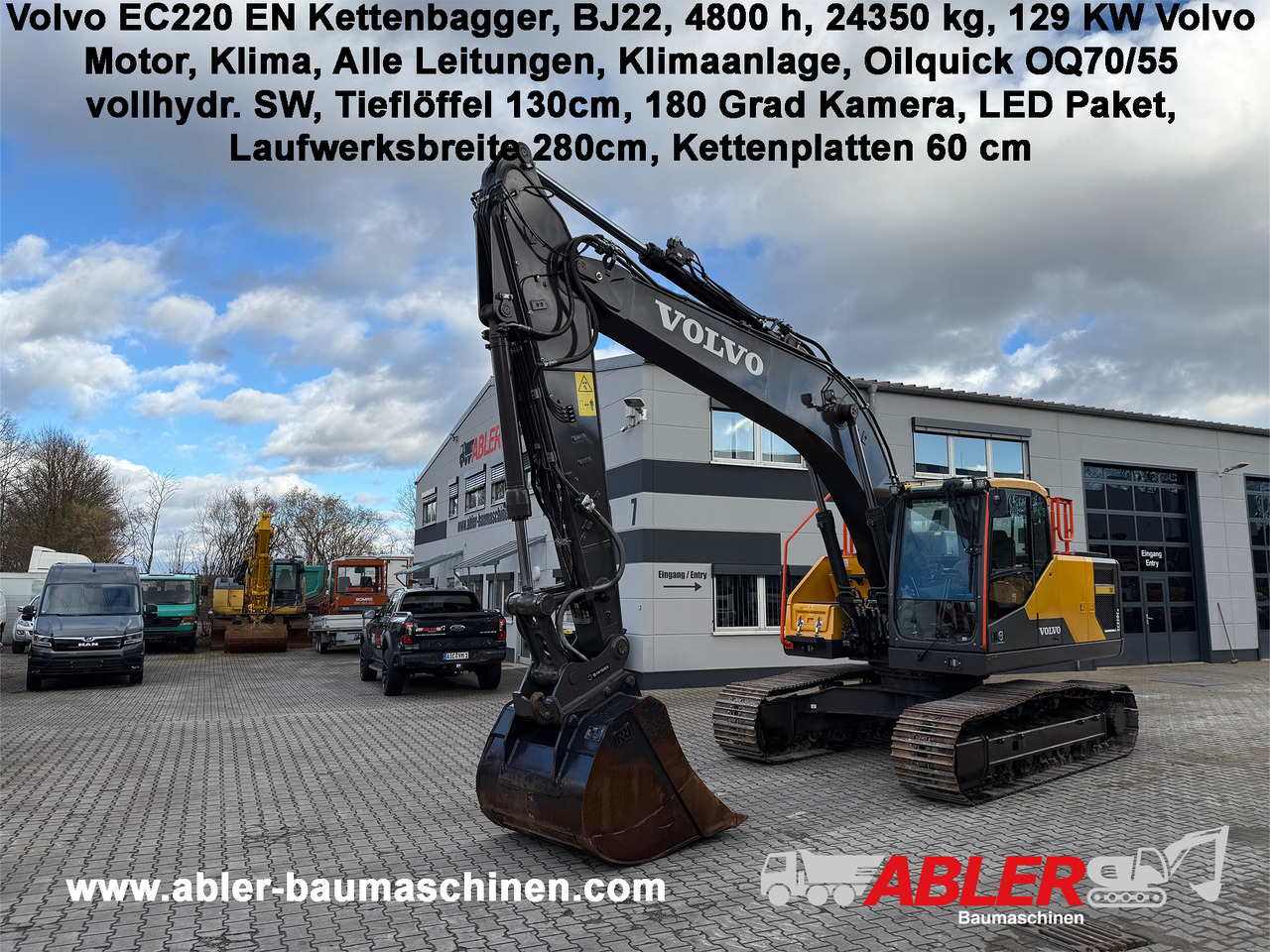 Volvo EC220 EN Kettenbagger OQ70/55 TOP! - Lánctalpas kotró: 1 kép. Volvo EC220 EN Kettenbagger OQ70/55 TOP! - Lánctalpas kotró: 1 kép.