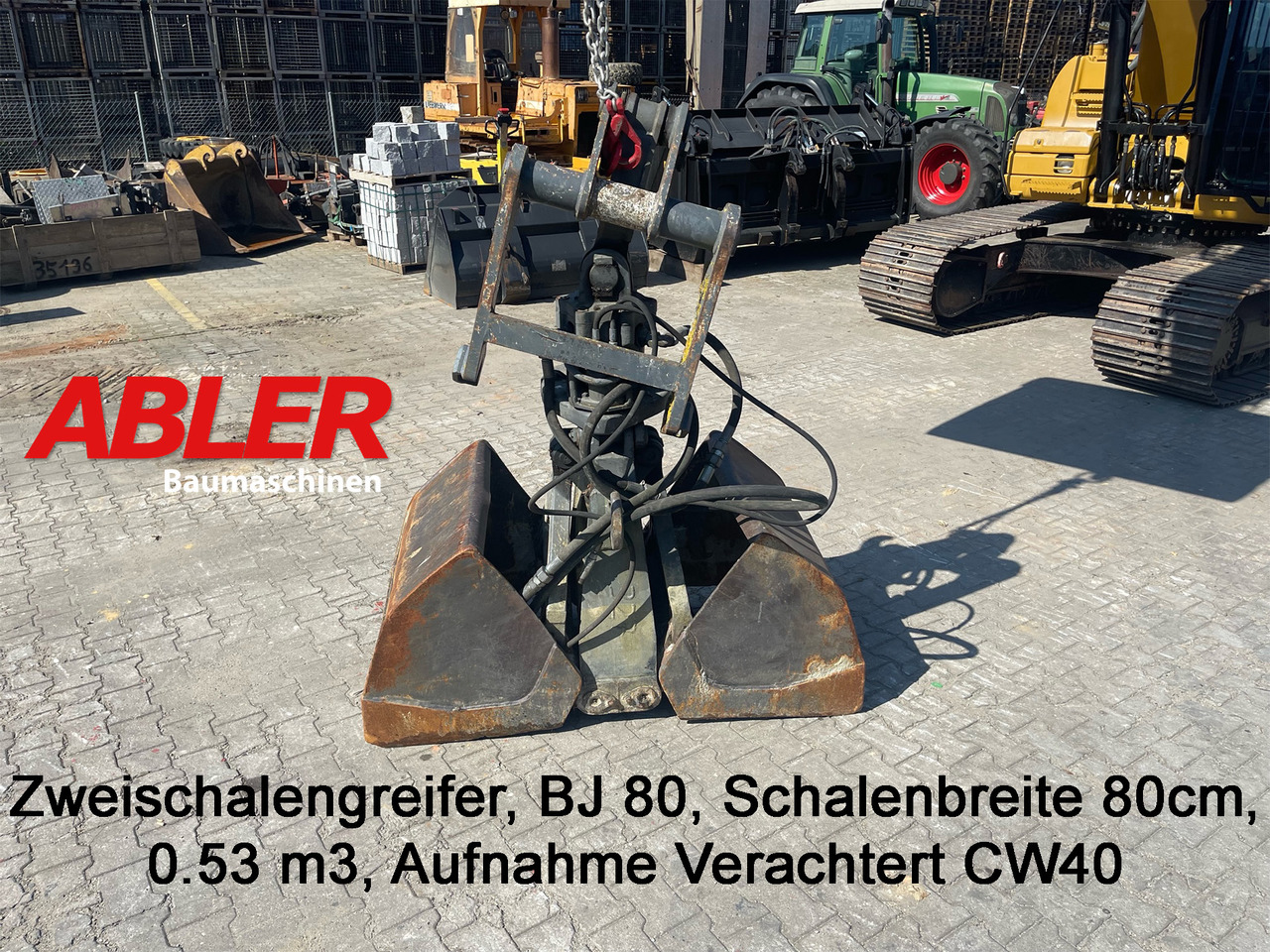 Zweischalengreifer 80cm 0,53m3 - Csipegető kanál: 1 kép. Zweischalengreifer 80cm 0,53m3 - Csipegető kanál: 1 kép.