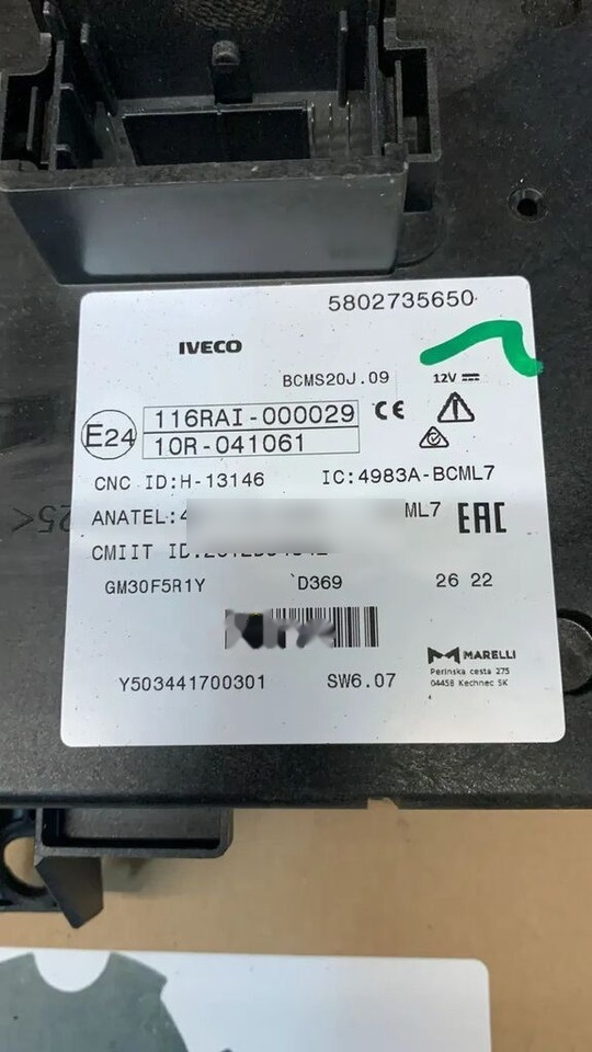 Iveco Daily Body Komputer 5802735650 - ECU - Teherautó: 2 kép. Iveco Daily Body Komputer 5802735650 - ECU - Teherautó: 2 kép.