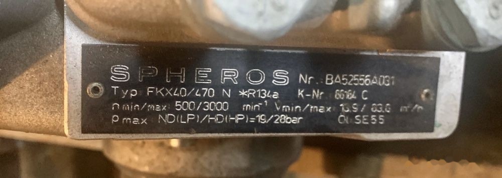 Spheros FKX40/470 28bar FKX40/470 - Klímakompresszor - Busz: 3 kép. Spheros FKX40/470 28bar FKX40/470 - Klímakompresszor - Busz: 3 kép.