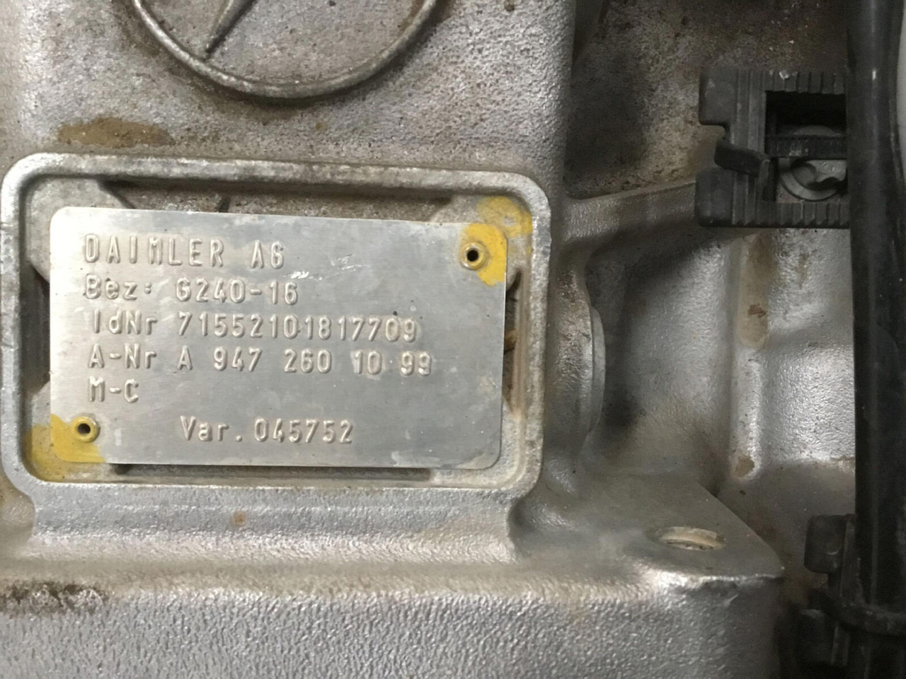 Mercedes-Benz GMK 4100, 4100-L, 5095, 5110-1, 5130 -2 gearbox G240-16 - Sebességváltó - Autódaru: 5 kép. Mercedes-Benz GMK 4100, 4100-L, 5095, 5110-1, 5130 -2 gearbox G240-16 - Sebességváltó - Autódaru: 5 kép.