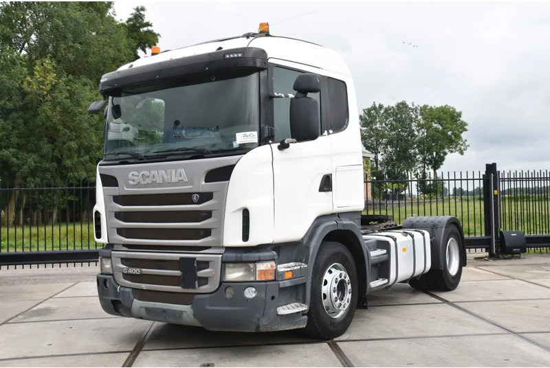 Scania G400 HL 4x2 - RETARDER - 952 TKM - AIRCO - HYDRAULIC SYSTEM - PTO - - Nyergesvontató: 1 kép. Scania G400 HL 4x2 - RETARDER - 952 TKM - AIRCO - HYDRAULIC SYSTEM - PTO - - Nyergesvontató: 1 kép.