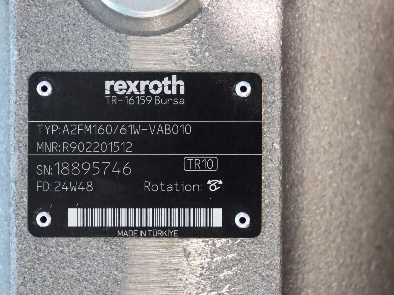 REXROTH A2FM160/61W-VAB010 - Hidraulikus motor - Építőipari gépek: 3 kép. REXROTH A2FM160/61W-VAB010 - Hidraulikus motor - Építőipari gépek: 3 kép.