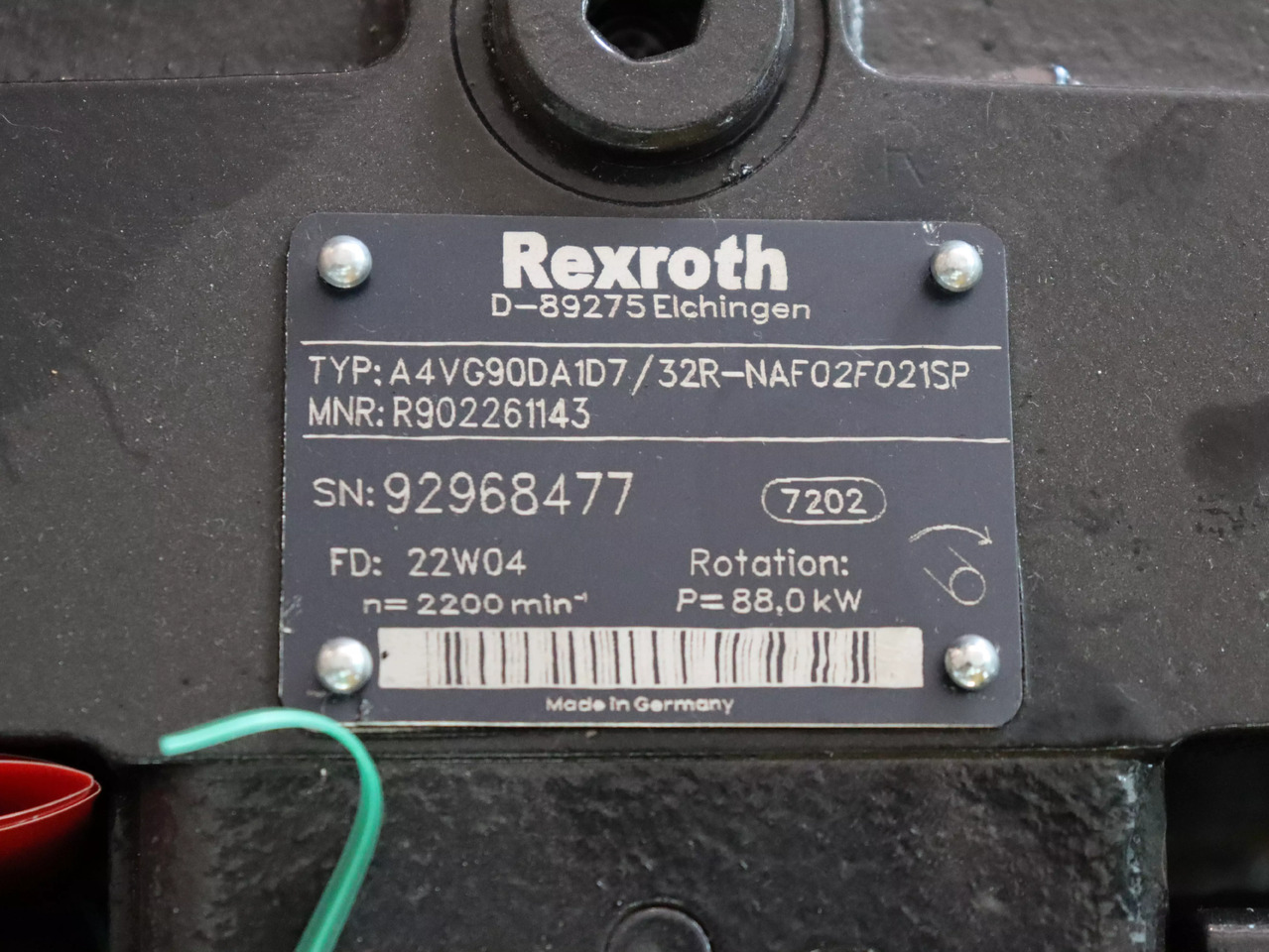 REXROTH A4VG90DA1D7/32R-NAF02F021SP-S - Hidraulikus szivattyú - Anyagmozgató gép: 3 kép. REXROTH A4VG90DA1D7/32R-NAF02F021SP-S - Hidraulikus szivattyú - Anyagmozgató gép: 3 kép.