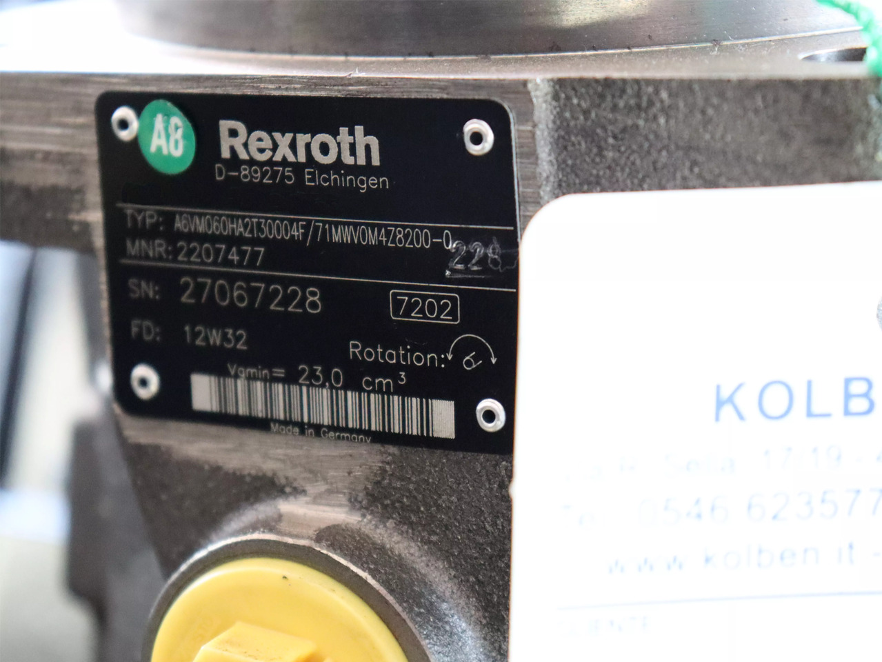 REXROTH A6VM060HA2T30004F/71MWV0M4Z8200-0 - Hidraulikus motor - Építőipari gépek: 4 kép. REXROTH A6VM060HA2T30004F/71MWV0M4Z8200-0 - Hidraulikus motor - Építőipari gépek: 4 kép.