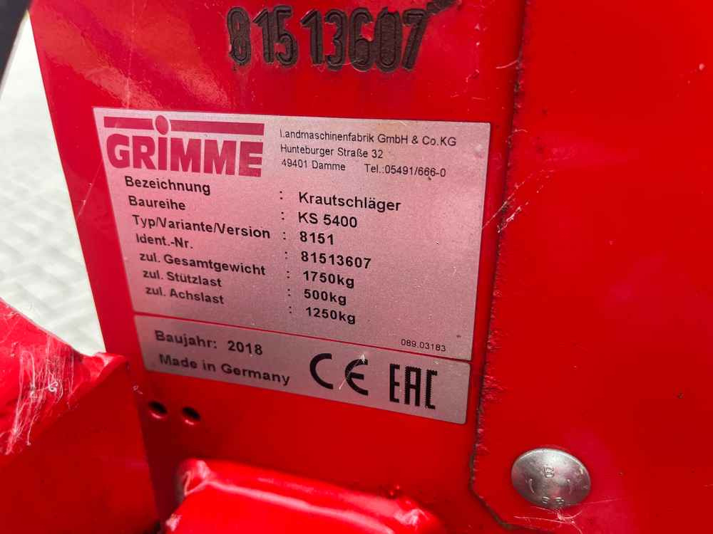 Grimme KS 5400 - Betakarító gép: 2 kép. Grimme KS 5400 - Betakarító gép: 2 kép.