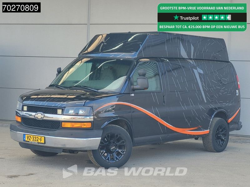 Chevrolet Chevy Van 6.0L V8 MARGE LPG Chevy Van Camper Basis APK 10-2025 GMC Savana 230V aansluiting Airco Camera Cruise 8m3 Airco Trekhaak Cruise c - Kis furgon: 1 kép. Chevrolet Chevy Van 6.0L V8 MARGE LPG Chevy Van Camper Basis APK 10-2025 GMC Savana 230V aansluiting Airco Camera Cruise 8m3 Airco Trekhaak Cruise c - Kis furgon: 1 kép.