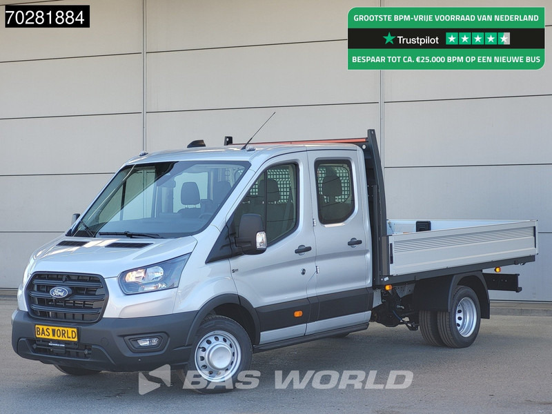 Ford Transit 170pk Automaat Dubbel Cabine 3500kg Trekhaak Open Laadbak Pritsche SYNC4 scherm CarPlay Camera Airco Trekhaak Cruise control - Platós kisteherautó: 1 kép. Ford Transit 170pk Automaat Dubbel Cabine 3500kg Trekhaak Open Laadbak Pritsche SYNC4 scherm CarPlay Camera Airco Trekhaak Cruise control - Platós kisteherautó: 1 kép.
