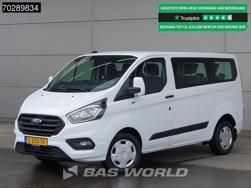 Minibusz, Kisbusz Ford Transit Custom 105pk Personenvervoer Incl.BPM/Ex. BTW 9-Persoons Airco Cruise LED Parkeersensoren Taxi Passenger Transport Kombi Tourer Euro6 L: 1 kép.