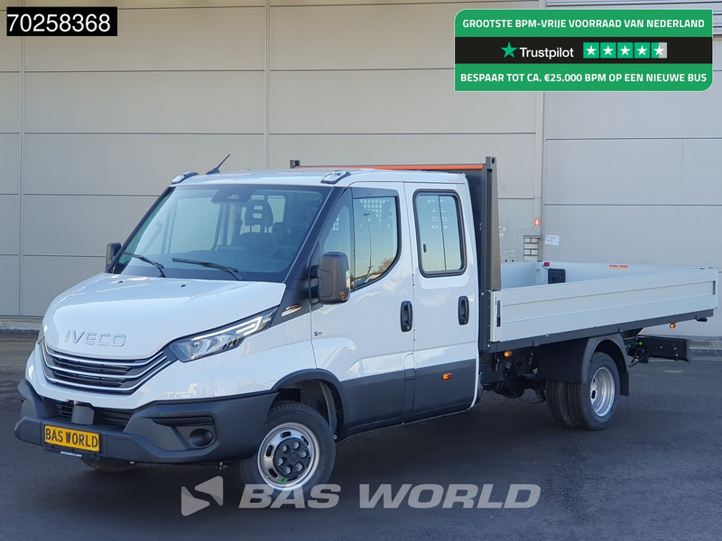 Iveco Daily 35C21 3.0L Automaat 210PK 2025-Model Open laadbak Dubbel Cabine Dubbellucht CarPlay ACC LED 3,5T Trekvermogen Euro6 Pritsche Pic - Platós kisteherautó: 1 kép. Iveco Daily 35C21 3.0L Automaat 210PK 2025-Model Open laadbak Dubbel Cabine Dubbellucht CarPlay ACC LED 3,5T Trekvermogen Euro6 Pritsche Pic - Platós kisteherautó: 1 kép.