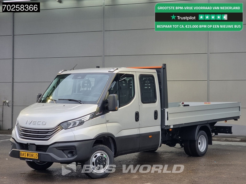 Iveco Daily 35C21 3.0L Automaat 210PK 2025-Model Open laadbak Dubbel Cabine Dubbellucht CarPlay ACC LED 3,5T Trekvermogen Euro6 Pritsche Pic - Platós kisteherautó: 1 kép. Iveco Daily 35C21 3.0L Automaat 210PK 2025-Model Open laadbak Dubbel Cabine Dubbellucht CarPlay ACC LED 3,5T Trekvermogen Euro6 Pritsche Pic - Platós kisteherautó: 1 kép.