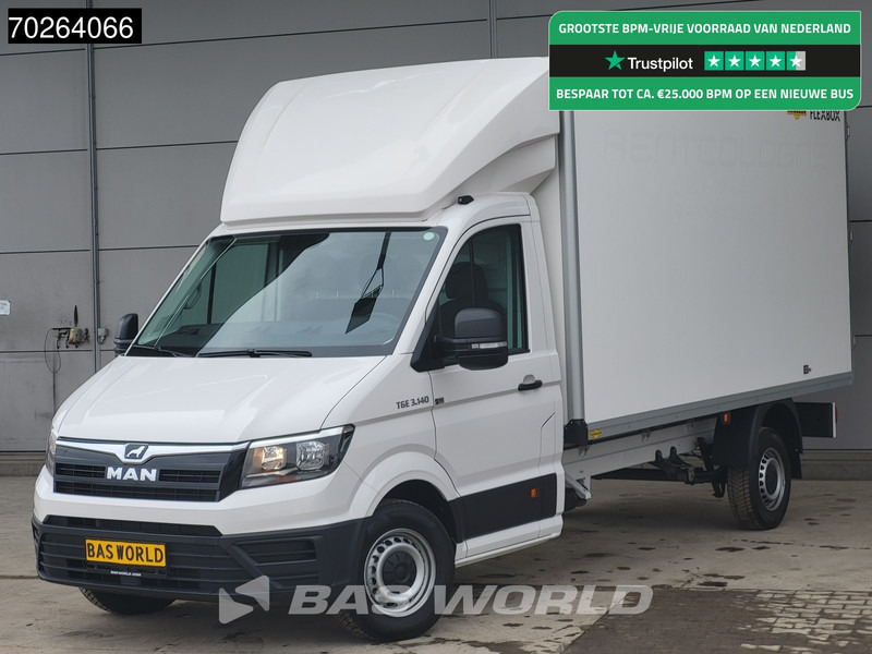 MAN TGE 3.140 Bakwagen met achterdeuren Nieuw!! Airco Meubelbak Koffer 17m3 Airco - Dobozos kisteherautó: 1 kép. MAN TGE 3.140 Bakwagen met achterdeuren Nieuw!! Airco Meubelbak Koffer 17m3 Airco - Dobozos kisteherautó: 1 kép.