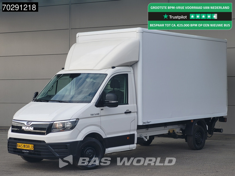 MAN TGE 3.140 Laadklep Automaat Bakwagen Airco Cruise Camera Euro6 Meubelbak Koffer 20m3 Airco Cruise control - Dobozos kisteherautó: 1 kép. MAN TGE 3.140 Laadklep Automaat Bakwagen Airco Cruise Camera Euro6 Meubelbak Koffer 20m3 Airco Cruise control - Dobozos kisteherautó: 1 kép.