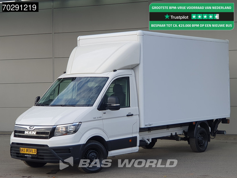 MAN TGE 3.140 Laadklep Automaat Bakwagen Airco Cruise Camera Euro6 Meubelbak Koffer 20m3 Airco Cruise control - Dobozos kisteherautó: 1 kép. MAN TGE 3.140 Laadklep Automaat Bakwagen Airco Cruise Camera Euro6 Meubelbak Koffer 20m3 Airco Cruise control - Dobozos kisteherautó: 1 kép.