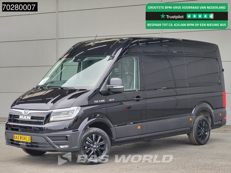 MAN TGE 3.180 4x4 Automaat 2025 Facelift L3H3 LED ACC Navi Airco Cruise Camera Parkeersensoren L2H2 Allrad 4WD 12m3 Airco - Furgon: 1 kép. MAN TGE 3.180 4x4 Automaat 2025 Facelift L3H3 LED ACC Navi Airco Cruise Camera Parkeersensoren L2H2 Allrad 4WD 12m3 Airco - Furgon: 1 kép.