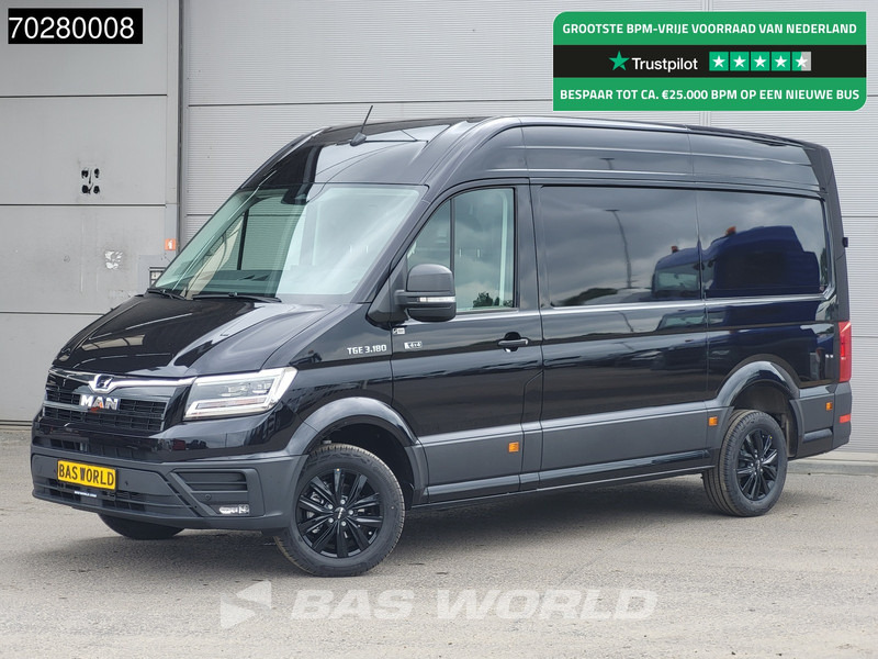 MAN TGE 3.180 4x4 Automaat 2025 Facelift L3H3 LED ACC Navi Airco Cruise Camera Parkeersensoren L2H2 Allrad 4WD 12m3 Airco - Furgon: 1 kép. MAN TGE 3.180 4x4 Automaat 2025 Facelift L3H3 LED ACC Navi Airco Cruise Camera Parkeersensoren L2H2 Allrad 4WD 12m3 Airco - Furgon: 1 kép.
