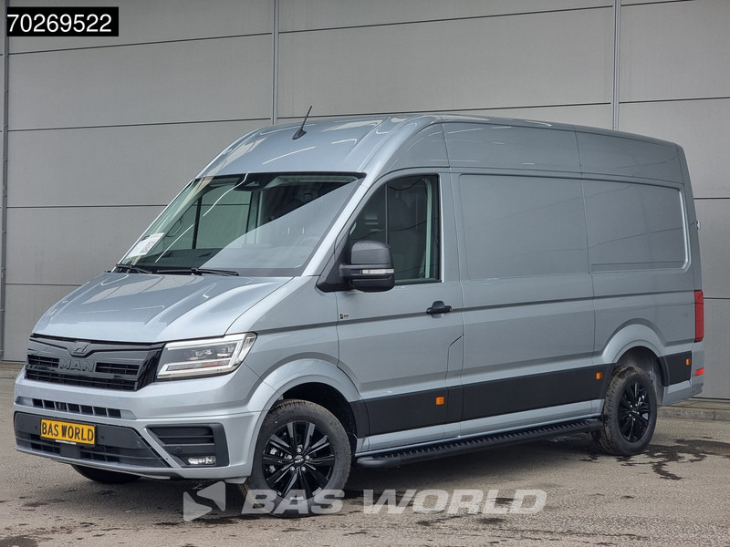 MAN TGE 3.180 Automaat 2025 Black Edition model Facelift L3H3 Navi CarPlay Camera L2H2 11m3 Airco Cruise control - Furgon: 1 kép. MAN TGE 3.180 Automaat 2025 Black Edition model Facelift L3H3 Navi CarPlay Camera L2H2 11m3 Airco Cruise control - Furgon: 1 kép.