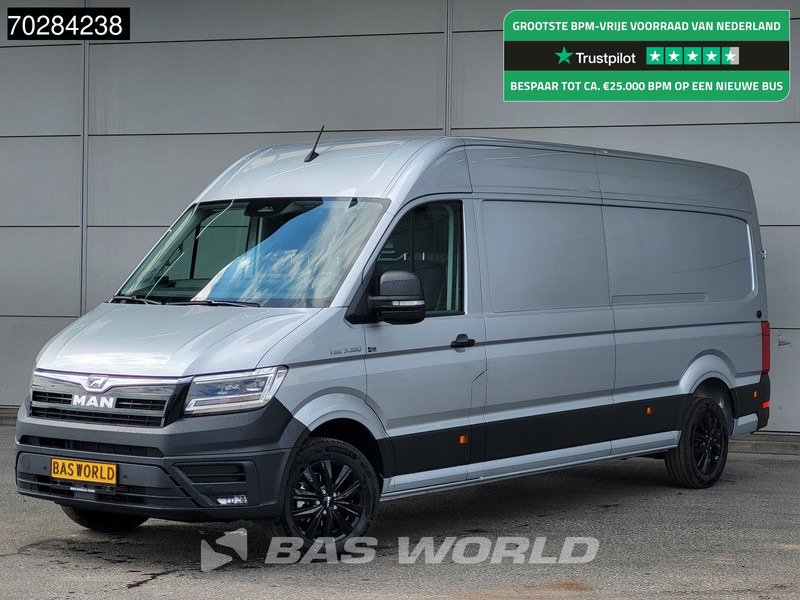 MAN TGE 3.180 Automaat 2025 Facelift L4H3 Trekhaak LED ACC Navi Airco Camera Parkeersensoren Euro6 L3H2 15m3 Airco Trekhaak - Furgon: 1 kép. MAN TGE 3.180 Automaat 2025 Facelift L4H3 Trekhaak LED ACC Navi Airco Camera Parkeersensoren Euro6 L3H2 15m3 Airco Trekhaak - Furgon: 1 kép.