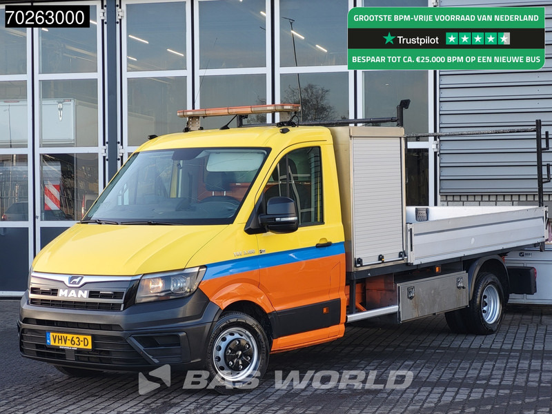 MAN TGE 5.180 Open laadbak Dubbellucht Trekhaak Airco Cruise Pickup Pritsche 3.180 Airco Trekhaak Cruise control - Platós kisteherautó: 1 kép. MAN TGE 5.180 Open laadbak Dubbellucht Trekhaak Airco Cruise Pickup Pritsche 3.180 Airco Trekhaak Cruise control - Platós kisteherautó: 1 kép.