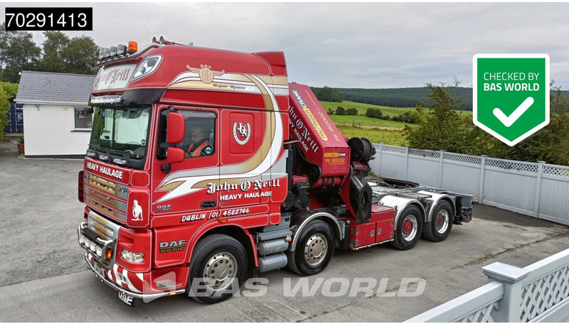 DAF XF105.510 XF 8X4 Palfinger PK150.002 Kran Crane Winch Fifth Wheel Big-Axle Euro 5 - Nyergesvontató: 1 kép. DAF XF105.510 XF 8X4 Palfinger PK150.002 Kran Crane Winch Fifth Wheel Big-Axle Euro 5 - Nyergesvontató: 1 kép.