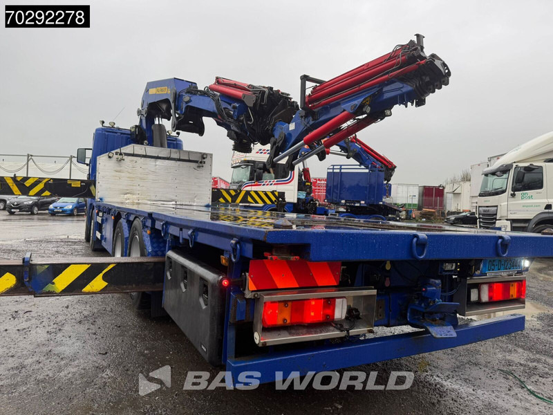 Scania R420 8X2 Palfinger PK100002 Crane Kran + PJ170 JIB Lift Axle Euro 4 - Platós teherautó, Darus autó: 2 kép. Scania R420 8X2 Palfinger PK100002 Crane Kran + PJ170 JIB Lift Axle Euro 4 - Platós teherautó, Darus autó: 2 kép.