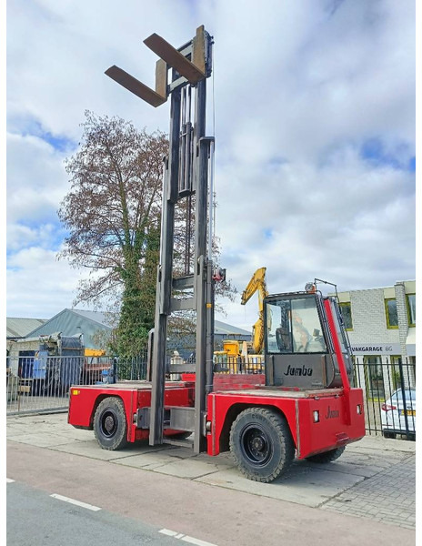 Jumbo J/SH 120/14/75 zijlader side forklift stapler 12 T - Oldalrakodó targoncá: 2 kép. Jumbo J/SH 120/14/75 zijlader side forklift stapler 12 T - Oldalrakodó targoncá: 2 kép.