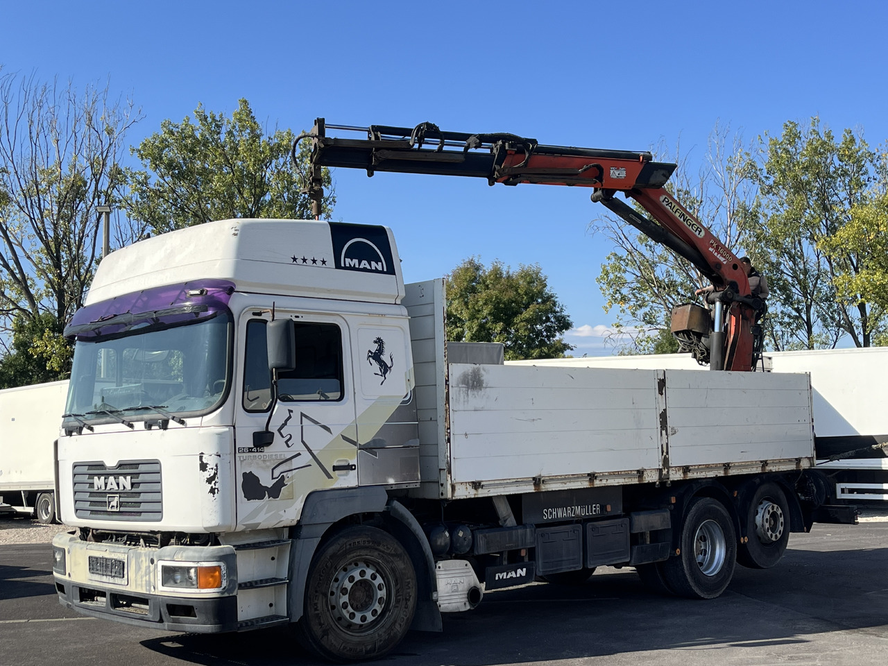MAN F2000 26.413 Palfinger pk 16000 - Darus autó: 1 kép. MAN F2000 26.413 Palfinger pk 16000 - Darus autó: 1 kép.